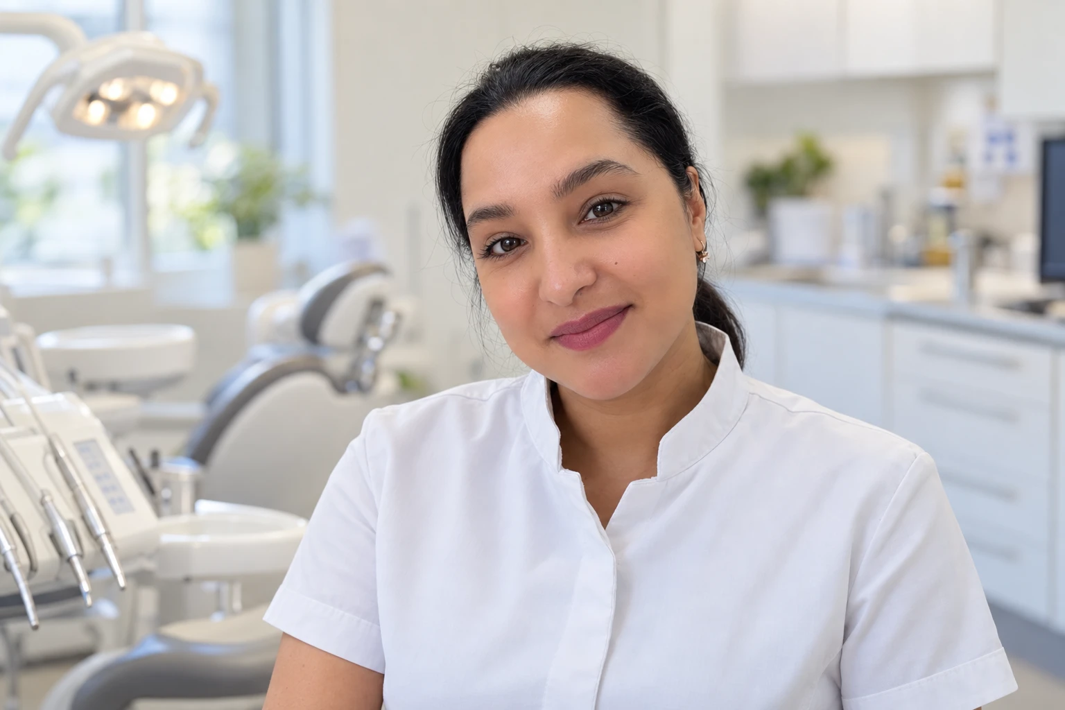 Sabrina in een tandheelkundige omgeving
